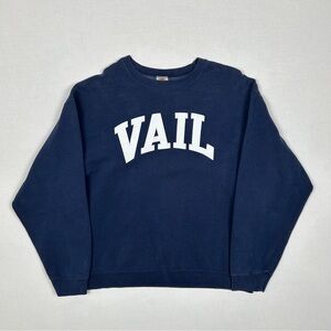 2000s VAIL Faded Navy Crewneck